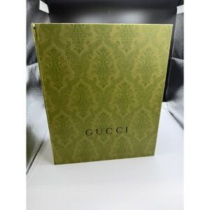 Gucci Green Damask Pattern Storage Box with Dust Bag and Tissue Paper